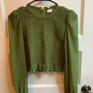 Aritzia (Wilfred) green blouse